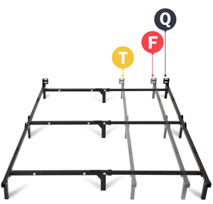 lot 528 image: Mainstays 7 Black Adjustable Metal Frame in sizes-Twin 39 x 75, Full 54 x 75, Queen 60 x 75 Box Spring Required