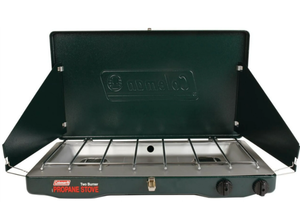 lot 534 image: Coleman Compact  2-Burner Propane Stove Matchlight 10,000 BTU Black 22.5x14.5x5