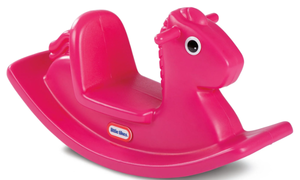 lot 535 image: Little Tikes Kids Rocking Horse in Magenta Missing Eye(s)