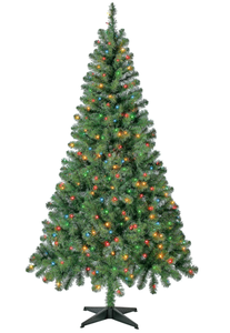 lot 549 image: Holiday Time 6.5 Pre-Lit Madison Pine Artificial Christmas Tree with 250 Color-Changing LED Lights and Stand
