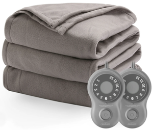 lot 561 image: Sunbeam Queen Polyester Electric Blanket Grey 90x84