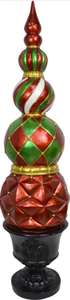 lot 626 image: Fraser Hill Farm 4-ft. Christmas Topiary Resin Decoration