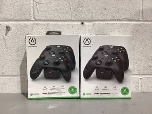 lot 497 image: LOT OF 2 PowerA Duo Charging Station for Xbox Series XS - Black