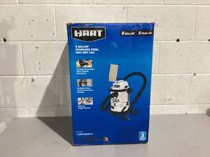 lot 530 image: 6 Gallon Stainless Steel Wet & Dry Vacuum 5.0 Peak HP