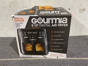 lot 111 image: Gourmia 8-Quart Digital Window Air Fryer, with 8 One-Touch Functions