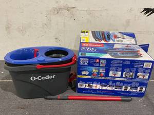 lot 117 image: O-Cedar RinseClean Clean Water Spin Mop and Bucket System  Clean with Clean Water  Removes 99% of Bacteria