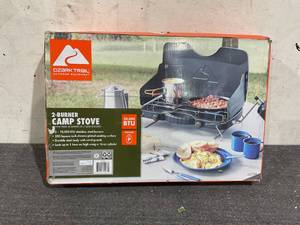 lot 123 image: Ozark Trail 2 Burner Propane Gas Camping Stove, GCT2208W