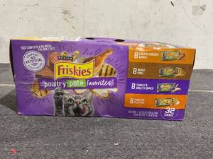 lot 156 image: 16PCS Friskies Poultry Pate Favorites Variety Pack Wet Cat Food, 5.5-oz can