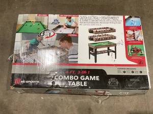 lot 160 image: MD Sports 48 3-in-1 Combo Air Powered Hockey Game Table