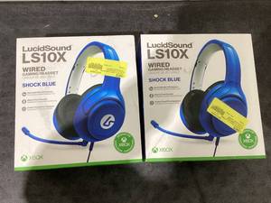 lot 617 image: LOT OF 2 LucidSound LS10X Wired Gaming Headset for Xbox Series XS - Shock Blue