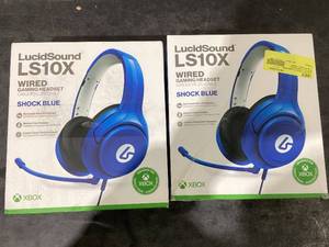 lot 618 image: LOT OF 2 LucidSound LS10X Wired Gaming Headset for Xbox Series XS - Shock Blue