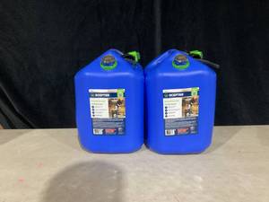 lot 358 image: LOT OF 2 Scepter 5 Gallon Capacity SmartControl Dual Handle Kerosene Fuel Container