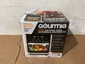 lot 225 image: Gourmia All-in-One 14-Quart Air Fryer, Oven, Rotisserie, Dehydrator with Temperature Probe