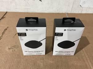 lot 260 image: LOT OF 2 Mophie 15W Universal Wireless Charge Pad, Qi-Compatible Charger