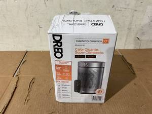 lot 325 image: DREO 10 Portable Space Heater with Remote, PTC Ceramic Electric Heater for Bedroom with Thermostat, 12h Timer, Safety Heater for Room