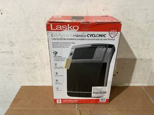 lot 326 image: Lasko 1500W Cyclonic Ceramic Console Electric Space Heater with Timer