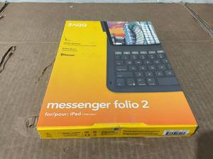 lot 344 image: ZAGG Messenger Folio 2 Tablet Keyboard & Case, Laptop-Style Keys, Built-in Stand for 10.9 10th GEN iPad