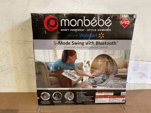 lot 22 image: Monbebe 5-Mode Baby Swing with Bluetooth