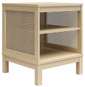 lot 192 image: Mainstays Brookly Collection Cane End Table Spring Pine