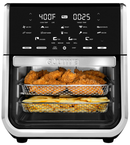 lot 83 image: Gourmia All-in-One 14-Quart Air Fryer, Oven, Rotisserie, Dehydrator with Temperature Probe