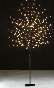 lot 406 image: Holiday Time 6 Pre-Lit Warm White LED Cherry Blossom Tree