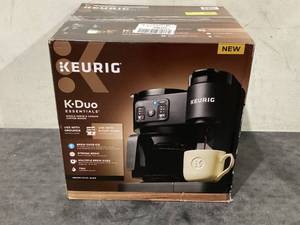 lot 679 image: Keurig K-Duo Essentials, Hot & Iced Single-Serve K-Cup Pod Coffee Maker & Carafe