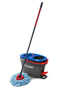 lot 118 image: O-Cedar RinseClean Clean Water Spin Mop and Bucket System  Clean with Clean Water  Removes 99% of Bacteria