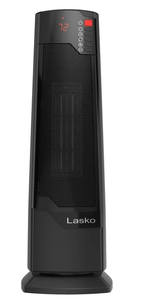 lot 122 image: Lasko 22 1500W Oscillating Ceramic Tower Space Heater with Remote
