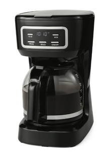 lot 158 image: LOT OF 2 Mainstays CM1449-UL Black 12-Cup Programmable Drip Coffee Maker