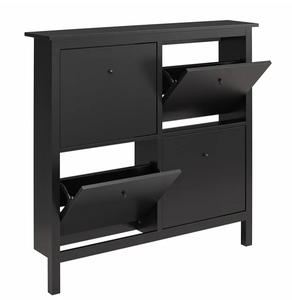 lot 163 image: Mainstays 4 Bin Shoe Storage Cabinet