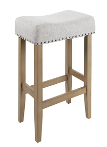 lot 189 image: Better Homes & Gardens Light Grey Upholstered 29 Barstool
