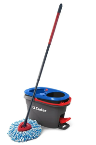 lot 295 image: O-Cedar RinseClean Clean Water Spin Mop and Bucket System  Clean with Clean Water  Removes 99% of Bacteria