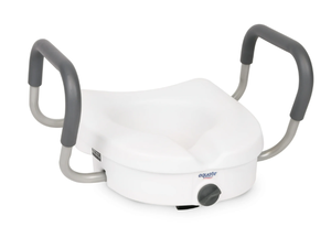 lot 360 image: Equate Raised Toilet Seat with Handles, 5 Seat Riser with Arms, Fits Most Toilets, 350 lb Capacity