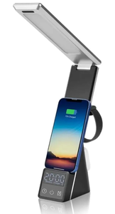 lot 384 image: Mainstays Desk Lamp with Wireless Charger,3 Lighting Modes & Stepless Brightness