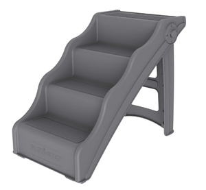 lot 453 image: Tail Waggers Dog Stairs Flexi-Step, Foldable Dog Steps with 4-Step Design and Non-Slip Treads