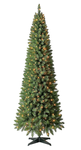 lot 648 image: Holiday Time 7 Pre-Lit Brinkley Pine Artificial Christmas Tree with 250 Clear LED Lights and Stand