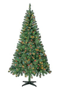 lot 649 image: Holiday Time 6.5 Pre-Lit Madison Pine Artificial Christmas Tree with 250 Color-Changing LED Lights and Stand