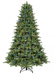 lot 651 image: Members Mark 7.5 Spruce Pine Pre-Lit Christmas Tree