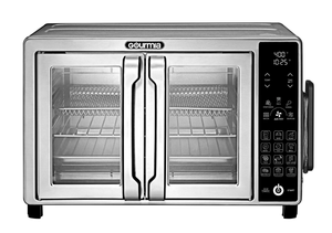 lot 678 image: Gourmia 6-Slice Digital Toaster Oven Air Fryer, with 18 One-Touch Presets & Temp Probe, Stainless Steel