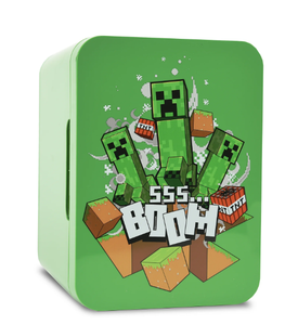 lot 684 image: Minecraft Green Mobs 6 Can Mini Fridge Thermoelectric Cooler 4 Liter