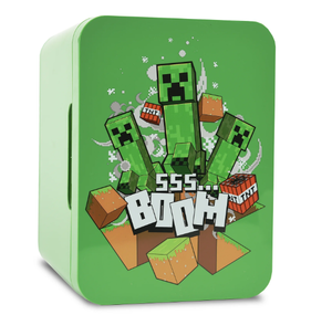 lot 685 image: Minecraft Green Mobs 6 Can Mini Fridge Thermoelectric Cooler 4 Liter