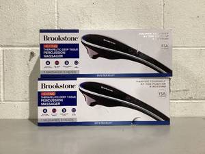 lot 569 image: LOT OF 2 Brookstone Handheld Percussion Body Massager