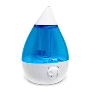 lot 14 image: Crane Drop Ultrasonic Cool Mist Humidifier - 1 Gallon-BlueWhite