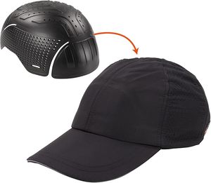 lot 708 image: NEW Ergodyne Skullerz 8947 Lightweight Baseball Hat and Bump Cap Insert - Black, Small