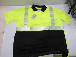 lot 710 image: NEW Ergodyne Glowear 8296BK-LN Hi-Vis Polo Shirt - Type R, Class 2 - XXL LimeBlack