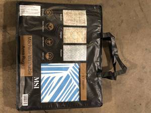 lot 14 image: MSI  Machine Washable Area Rugs Set of 3 Customer Returns See Pictures