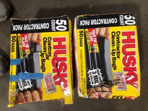 lot 33 image: Lot of Black Garbage Bags   Customer Returns See Pictures