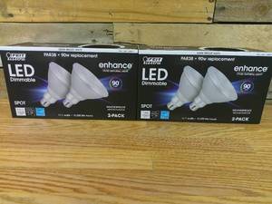 lot 25 image: Set of 2 Feit Electric PAR38 LED Spot Bright White (2-Pack)