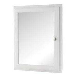 lot 42 image: HDC 20.8 in. W x 25.8 in. H Rectangular Wood Composite Medicine Cabinet with Mirror