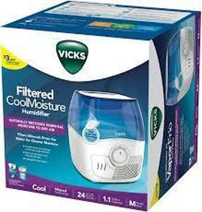 lot 44 image: Vicks Filtered Cool Moisture Humidifier - White